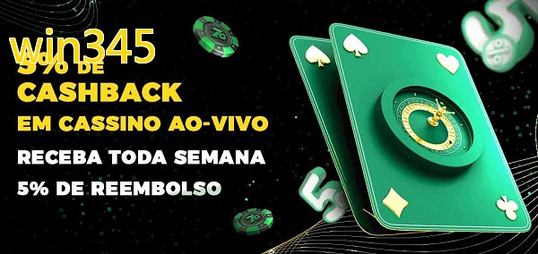 Promoções do cassino ao Vivo win345